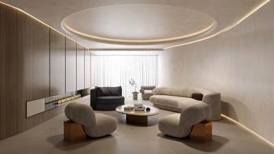 现代家居客厅3D模型下载